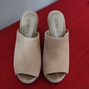SCHUTZ Women's Beige Mules